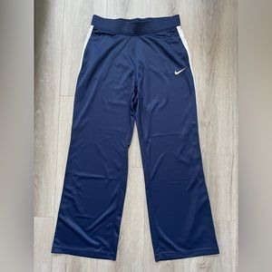 NIKE dri-fit Navy Blue Straight Leg Track Pants